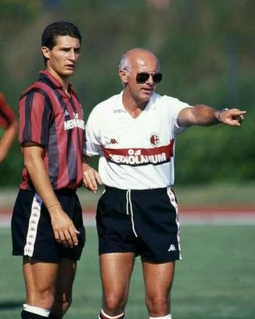 Arrigo Sacchi. Former Italy and AC Milan Head Coach