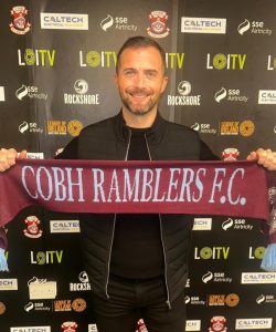 Frank Rockett being announced as the new Cobh Ramblers Head coach
