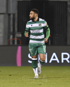 Jake Mullraney in action for Shamrock Rovers, Dundalk